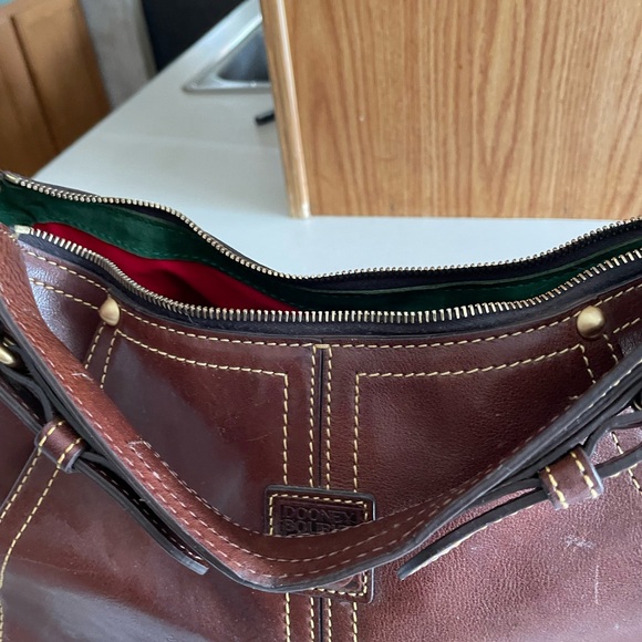 Dooney & Bourke Rich Brown Leather Satchel - Picture 8 of 12